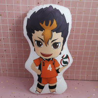 42CM Haikyu!! Yu Nishinoya/Yaku Morisuke/Tobio Kageyama/Kei Tsukishima Debout Coussin en Peluche