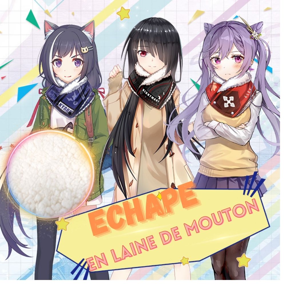 Anime Echarpe en laine de mouton